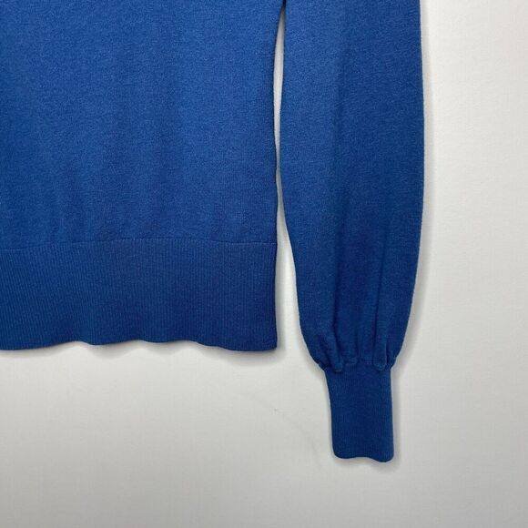 NICHOLAS Sweater Womens XS Blue Wool Cotton Cutout Pullover Turtleneck Allyah - Picture 5 of 12